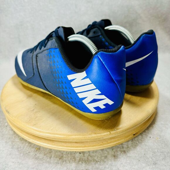 Nike Bomba IC Jr 826487-414 Navy Blue Size 6 Y Youth Soccer Indoor Cleats Shoes - Picture 3 of 9